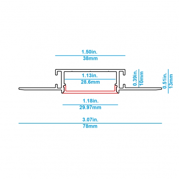 DW30 Plaster-in LED Profile