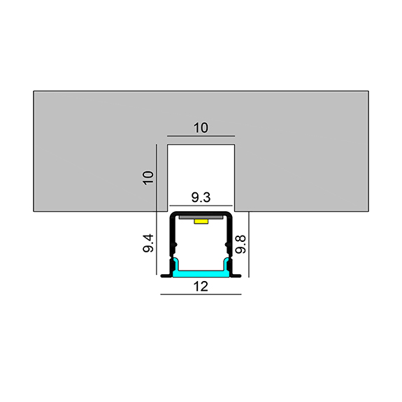 R10P Recessed Slim LED Profile