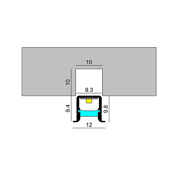 R10U Recessed Slim LED Profile