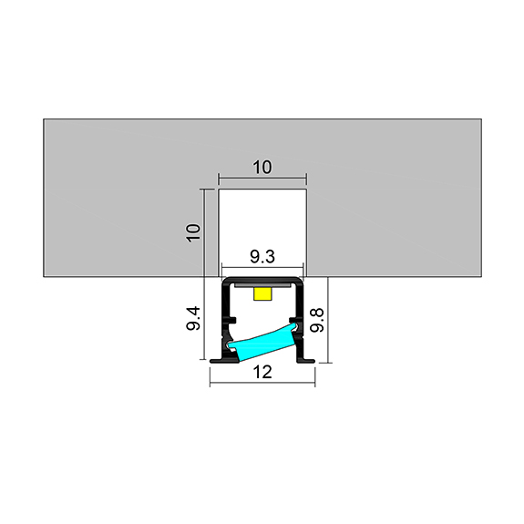 R10AS Recessed Slim LED Profile