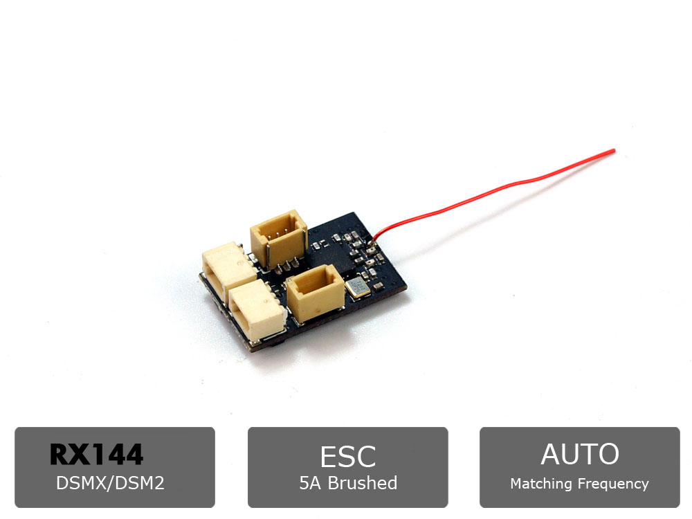 RX14 Mini Receiver Integrated 5A/1S Brushed ESC for micro indoor airplanes