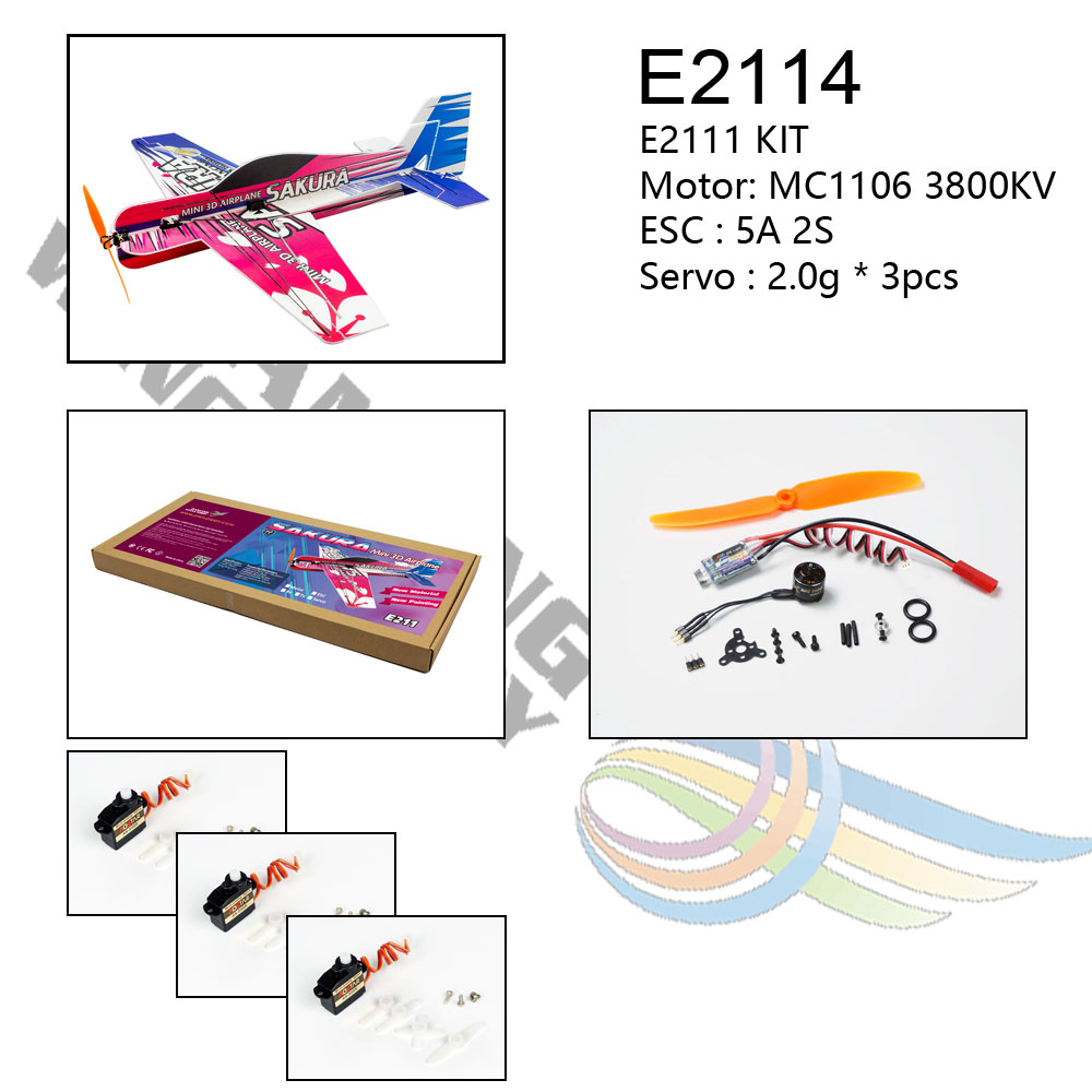 E211 3D Airplane F3P SAKURA 420mm 3mm PP