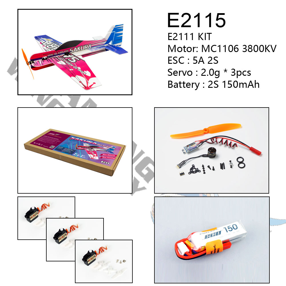 E211 3D Airplane F3P SAKURA 420mm 3mm PP