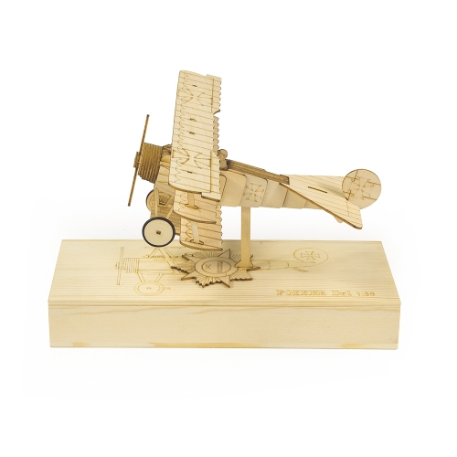 1:38 Mini Fokker-Dr1 Static Model DIY Wooden Toys 3D Puzzle from Dancing Wings Hobby(VC05)