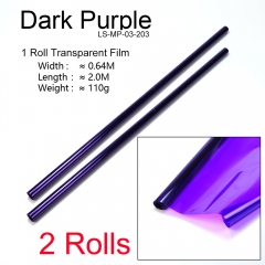 2 Rolls Transparent Dark Purple