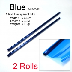 2 Rolls Transparent Blue