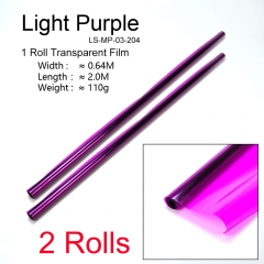 2 Rolls Transparent Light Purple