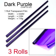 3 Rolls Transparent Dark Purple