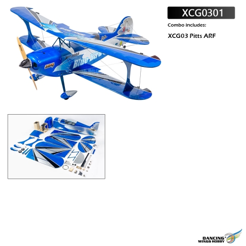 2024 New 1500mm Wings Balsawood Pitts 3D Aerobatic ARF Plane (XCG03)