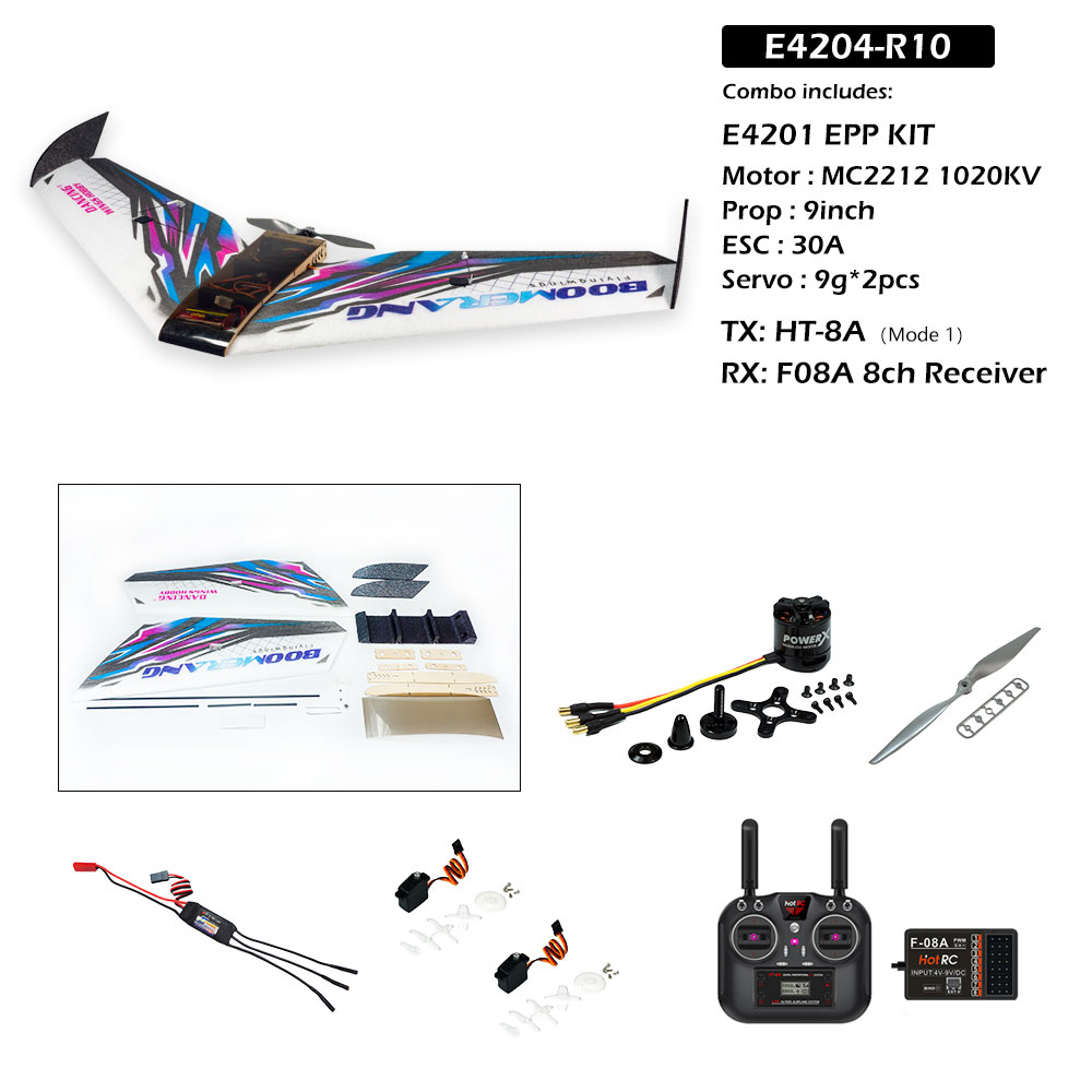 2024 New Flying Wing FPV Radio Control Aircraft E42 Boomerang EPP Foamy