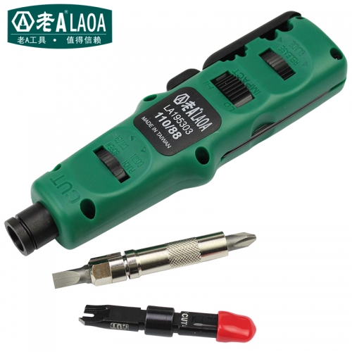 LAOA 4 in 1 Multi Function Module Network punching Tools Punch Down Impact Tool With Wire Insertion Cutting Function Screwdriver