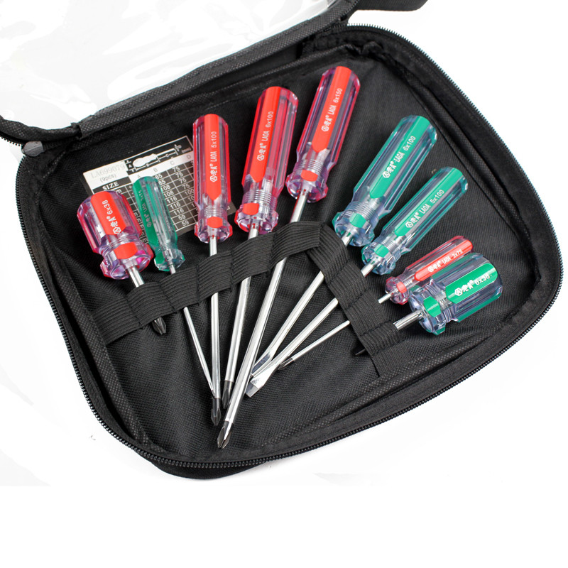 6PCS/9PCS screwdrivers set colorful handle Slotted and Phillips Screwdriver