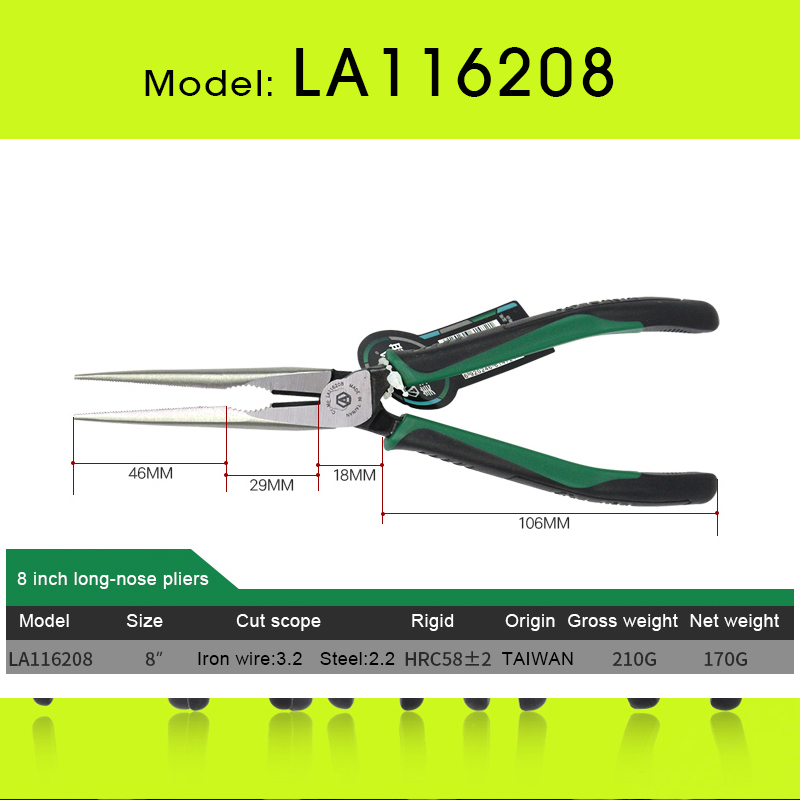 LAOA CR MO Combination Diagonal Pliers Long Nose Fishing Pliers Wire Cutter  Stripping American Type Tools For Electrician,Diagonal pliers