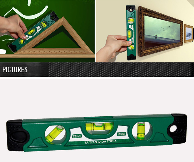 LAOA Mini 230mm torpedo level ruler with magnetic