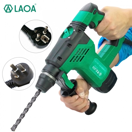 LAOA New product multi-functional 30mm diameter triple-purpose electric drill,hammer