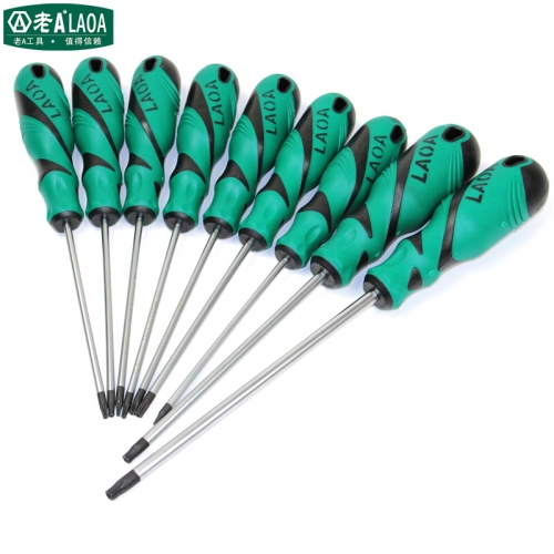 LAOA 1pc S2 Plastic Rubber Handle Hollow Plum Blossom Screwdriver