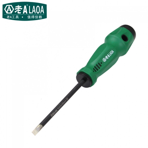 LAOA 1pc S2 Carborundum Rubber Handle Screwdriver Slotted head