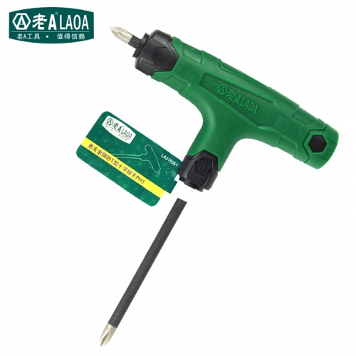 LAOA S2 Bit Corundum Sic T shape Hand Tools Phillips/Slotted Screwdriver With Rubber Handle And Cr-V Rod