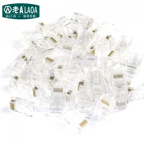 Network Crystal Head 8P8C Network Cable Connector 10/50/100pcs