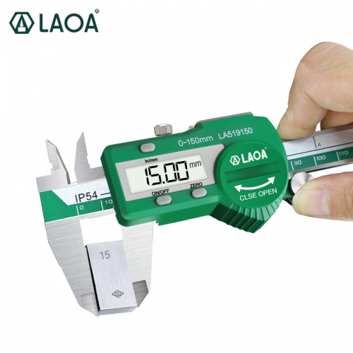 LAOA Digital Vernier Caliper Waterproof Stainless Steel Industrial Electronic Measurement 0-150mm Measuring ruler