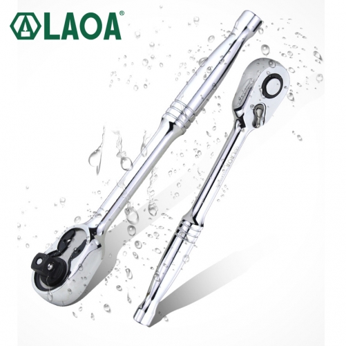 LAOA 1/4" 3/8" 1/2" 48T Ratchet Wrench CR-V Socket Spanner