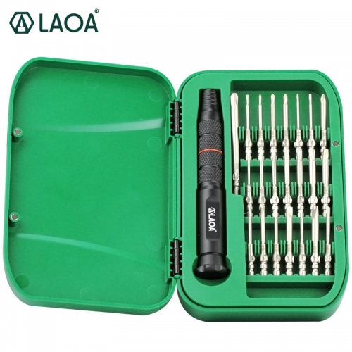 LAOA 22 in 1 Precision Screwdriver Set S2 Repair Tools for Mobile Phones Torx Screw driver bits Set With 22 screwdriver bits