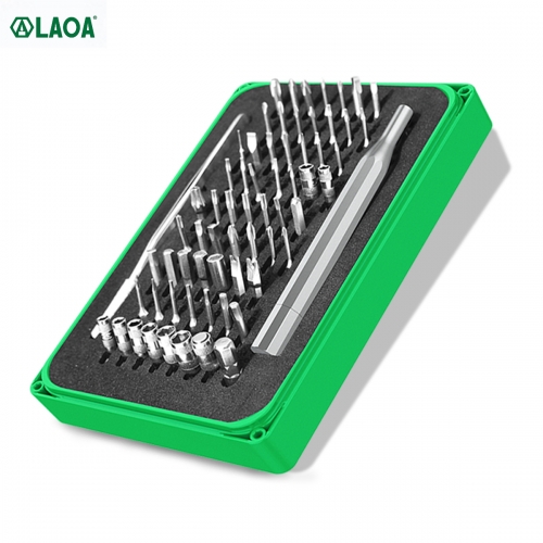 LAOA 66 in 1 Precision Screwdriver Set with 64 Bit Multifunctional Electronic Kit for Tablet Mobile Phone Macbook Repairing