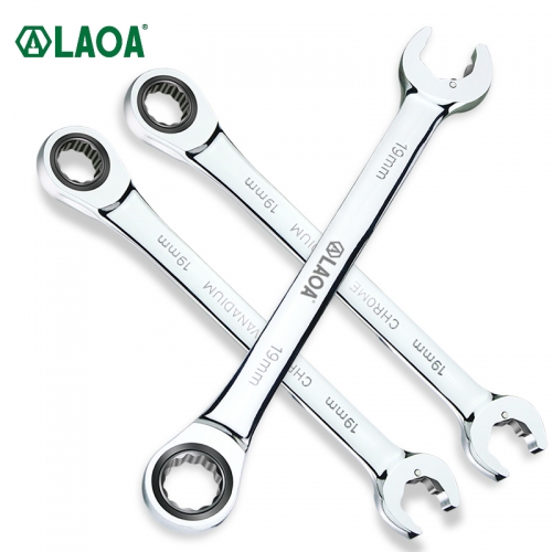 LAOA Multifunctional Fast Ratchet Wrench Double-headed Dual-purpose Open-ended Ratchet Wrench Hand Tools