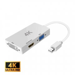 Mini DisplayPort TO DVI VGA HDMI電視HDTV轉換器HDMI  4K