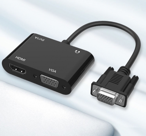 VGA TO HDMI+VGA Adapter轉换器