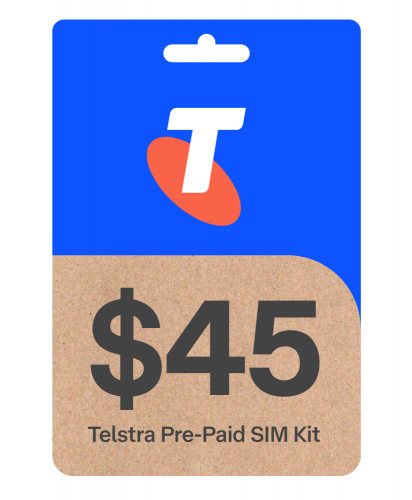 【Telstra $45澳元套餐】澳洲28日5G/4G 25GB+20GB上網+無限通話+無限致電香港及中國