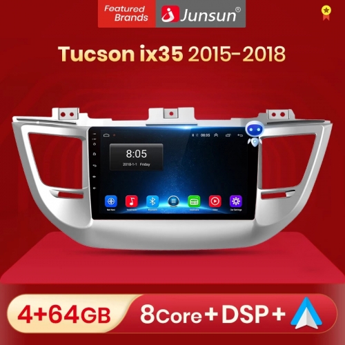Junsun V1pro AI Voice 2 din Android Auto Radio For H-yundai IX35 Tucson 3 2015 - 2018 Carplay Car Multimedia GPS 2din autoradio