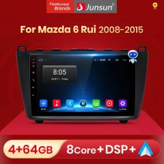 Junsun V1pro AI Voice 2 din Android Auto Radio For Mazda 6 GH 2007 - 2012 Carplay 4G Car Multimedia GPS 2din autoradio DSP