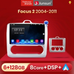 Junsun V1pro CarPlay Car Radio Multimedia Player For ford focus 2 Mk2 2004-2008 2009 2010 2011 Android Auto GPS 2din autoradio