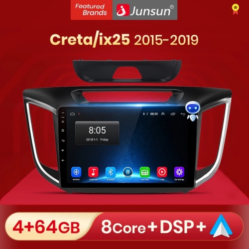 Junsun V1pro AI Voice 2 din Android Auto Radio for H-yundai Creta ix25 2015-2019 Carplay 4G Car Multimedia GPS 2din autoradio