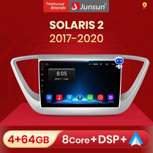 Junsun V1pro AI Voice 2 din Android Auto Radio For H-yundai Solaris 2 Verna 2017-2020 Carplay Car Multimedia GPS 2din autoradio