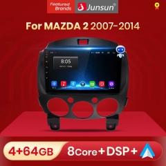 Junsun V1pro AI Voice 2 din Android Auto Radio For MAZDA 2 Mazda2 2007-2014 Carplay Car Multimedia GPS 2din autoradio DAB+ DSP