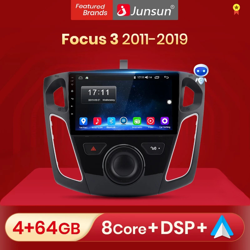 Junsun V1pro AI Voice 2 din Android Auto Radio For Ford Focus 3 2011 2012  2013-2019 Carplay Car Multimedia 4G GPS 2din autoradio,for Ford
