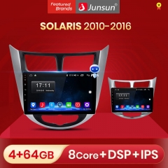 Junsun V1pro AI Voice 2 din Android Auto Radio for H-yundai Solaris Accent i25 2010-2016 Carplay 4G Car Multimedia GPS autoradio