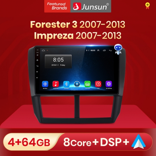 Junsun V1pro AI Voice 2din Android Auto Radio for Subaru Forester 3 SH Impreza 2007-2013 Carplay 4G Car Multimedia GPS autoradio