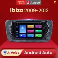 Junsun AI Voice 2 din Android Auto Radio for Seat Ibiza 6j 2009 2010 2011-2013 Carplay Car Multimedia RDS GPS No 2din autoradio