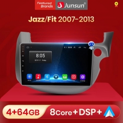 Junsun V1pro Android 10 AI Voice 4G Carplay RDS Car Radio Multimedia GPS For HONDA FIT JAZZ 2007-2013 2din autoradio bluetooth