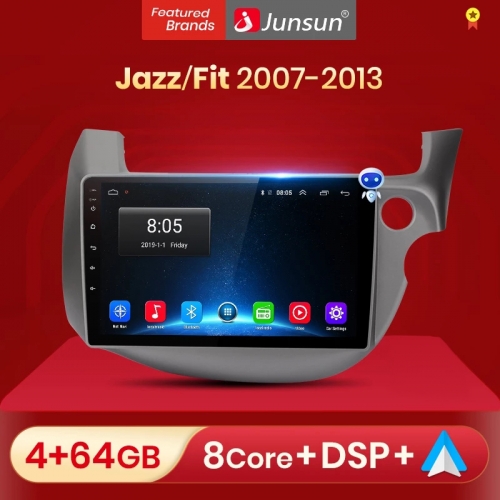 Junsun V1pro Android 10 AI Voice 4G Carplay RDS Car Radio Multimedia GPS For HONDA FIT JAZZ 2007-2013 2din autoradio bluetooth
