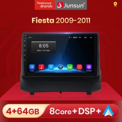 Junsun V1pro AI Voice 2 din Android Auto Radio for Fiesta 2009 2010 2011 Car Radio Multimedia GPS Track Carplay 2din