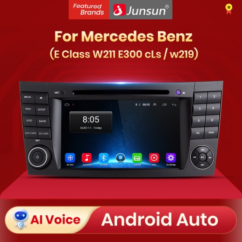 Junsun Android Auto Radio for Mercedes Benz E-Class W211 W219 E200 E220 E300 Carplay Car Multimedia RDS GPS No 2din autoradio