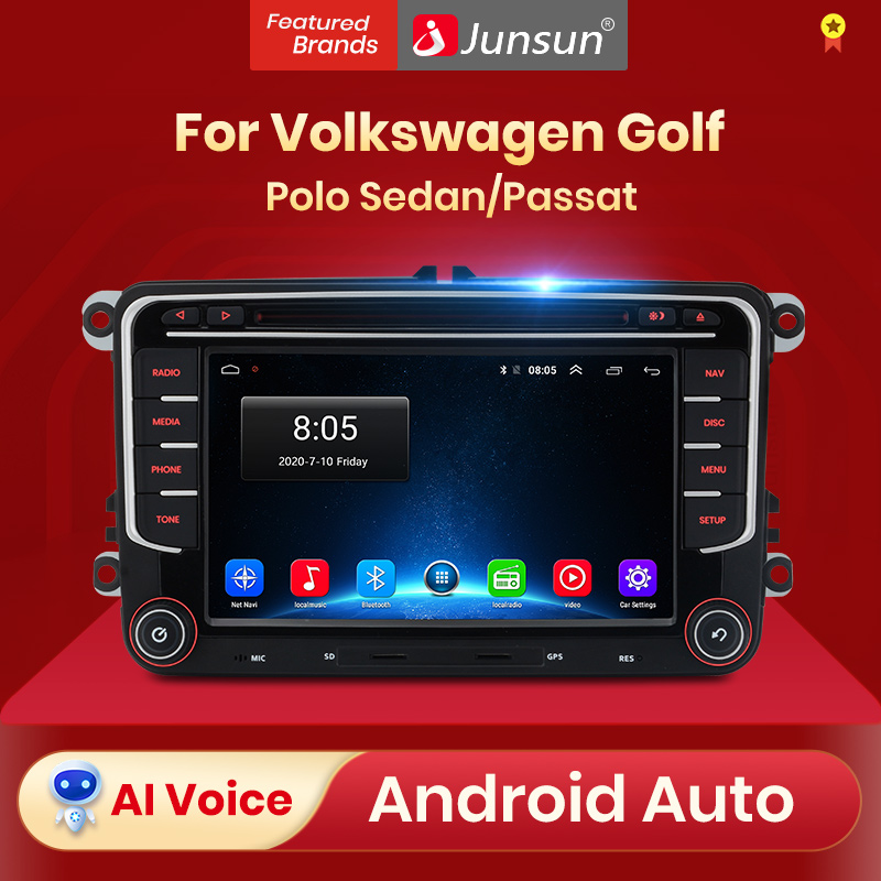 Junsun Android Auto Radio for Volkswagen VW/Skoda Passat Tiguan Touran GOLF  POLO Sedan Carplay Car Multimedia GPS 2din autoradio,for Volkswagen