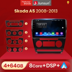 Junsun V1pro AI Voice 2 din Android Auto Radio for Skoda Octavia A5 2008-2013 Car Radio Multimedia GPS Track Carplay DVD 2din