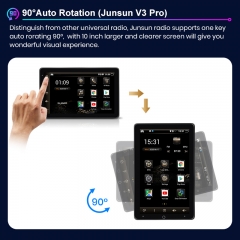 Junsun Rotation Tesla Screen Universal Car Radio Multimedia Player For Nissan Toyota Hyundai RDS Andorid 10 GPS 2din autoradio