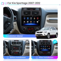 Junsun V1pro AI Voice Car Radio Android Auto Multimedia Player For Kia Sportage 2 2007-2009 Carplay 4G 2din GPS autoradio