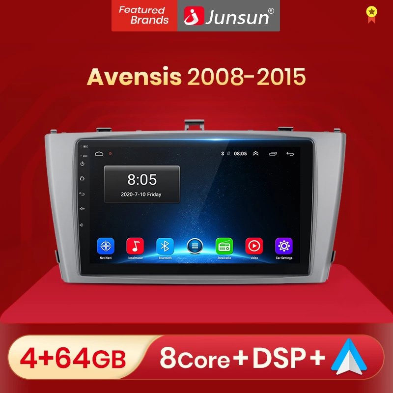 Junsun V1pro AI Voice 2 din Android Auto Radio for T-oyota Avensis  2008-2015 Car Radio Multimedia GPS Track Carplay 2din,for T-oyota